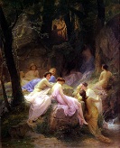 Charles_Francois Jalabert/Nymphs Listening to the Songs of Orpheus-1853